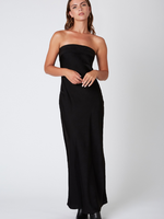 The Occassion Satin Black Dress