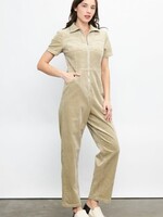 Beige Corduroy Jumpsuit