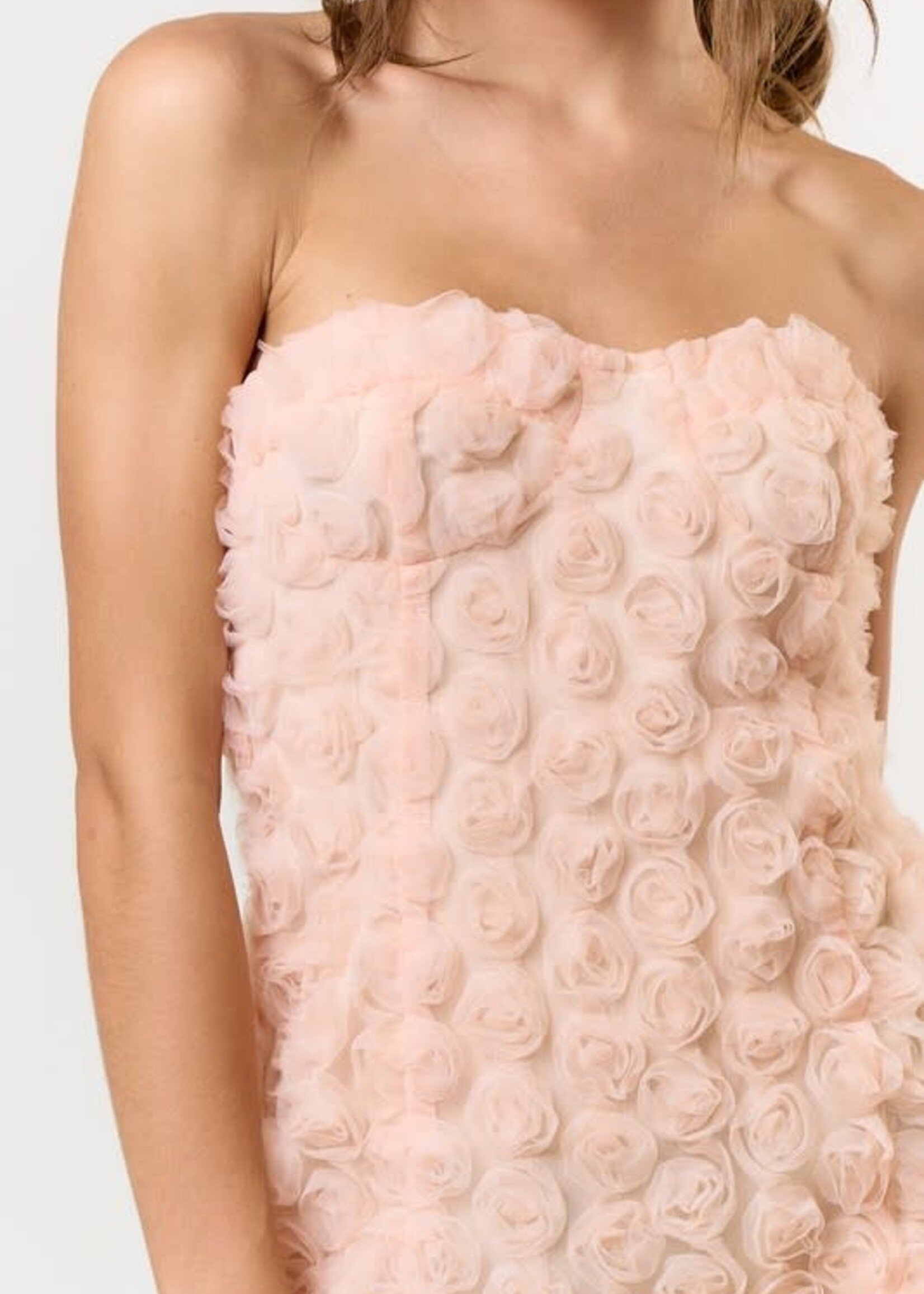 Make Me Blush Rosette Dress