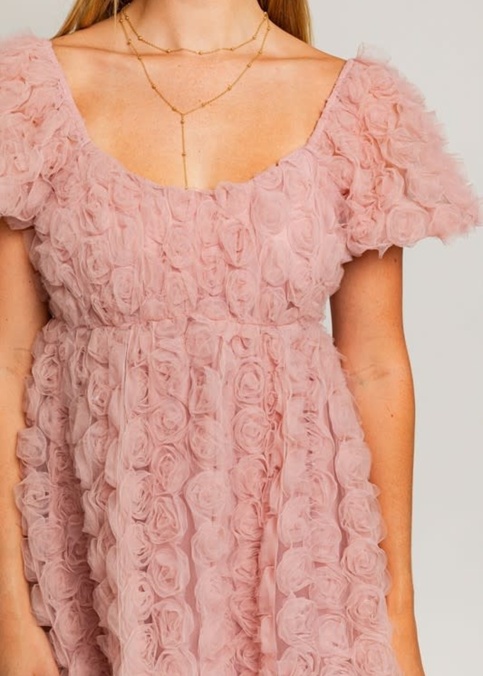 Blush Rosette Dress