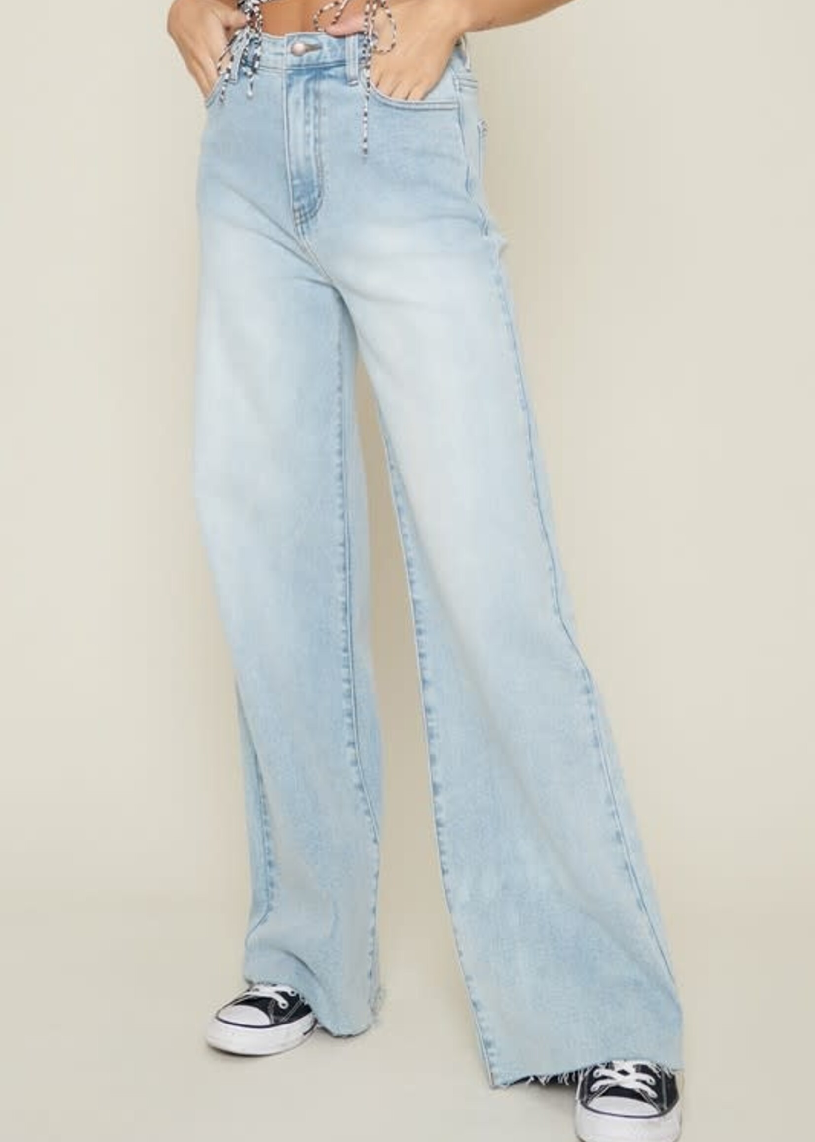 High Rise Light Wash Denim