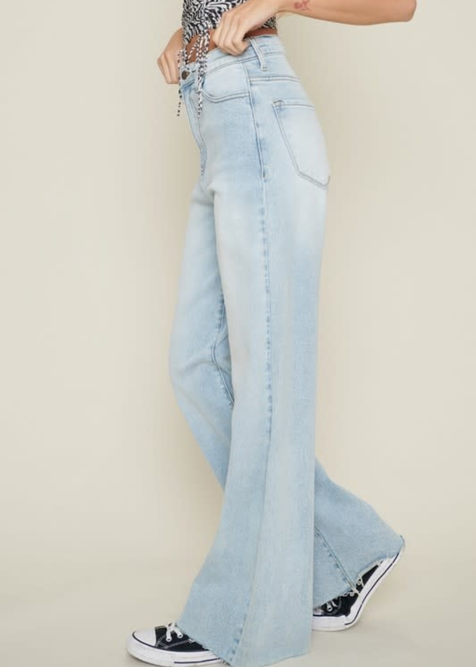 High Rise Light Wash Denim