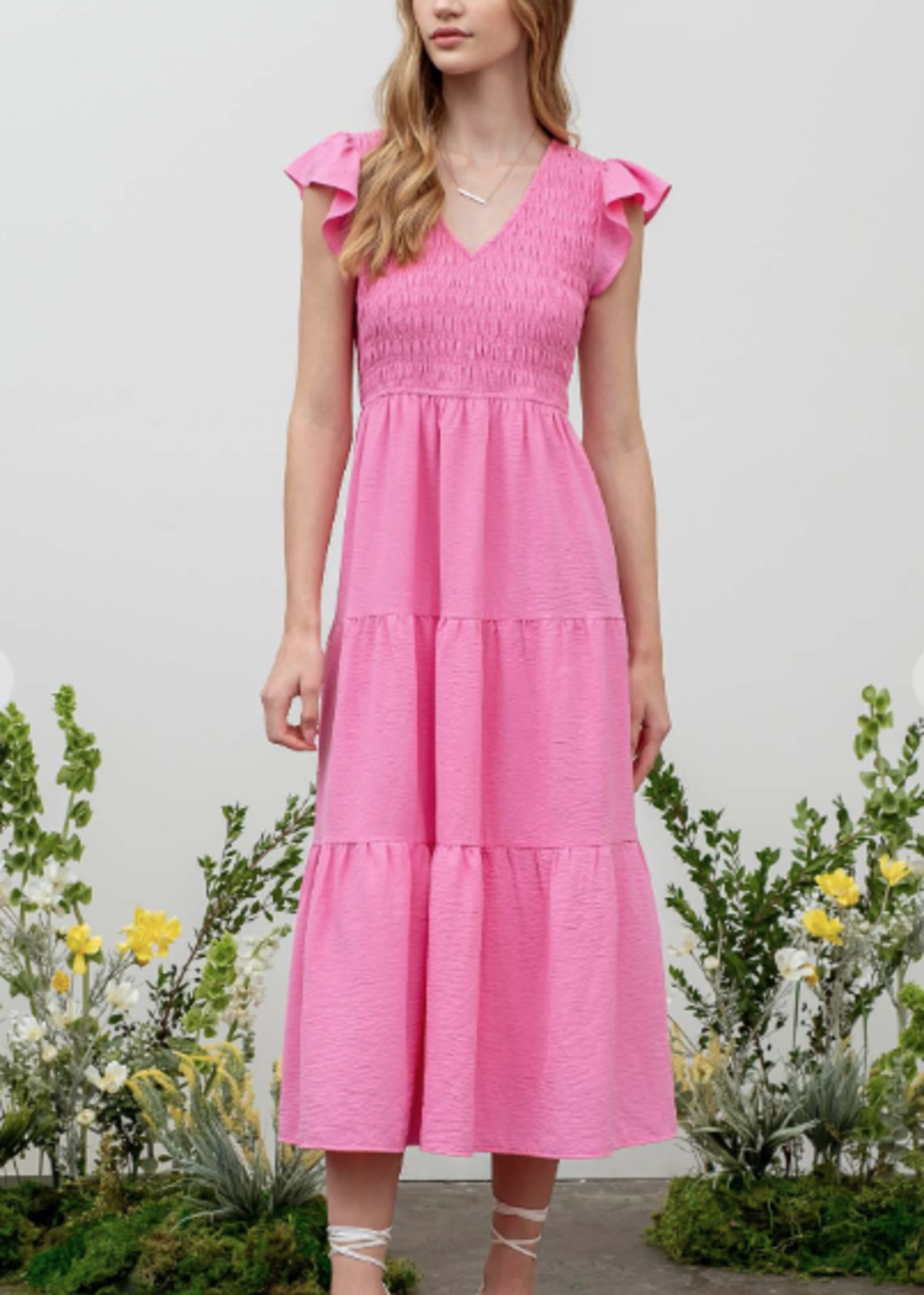 Pretty Pink Midi Dress
