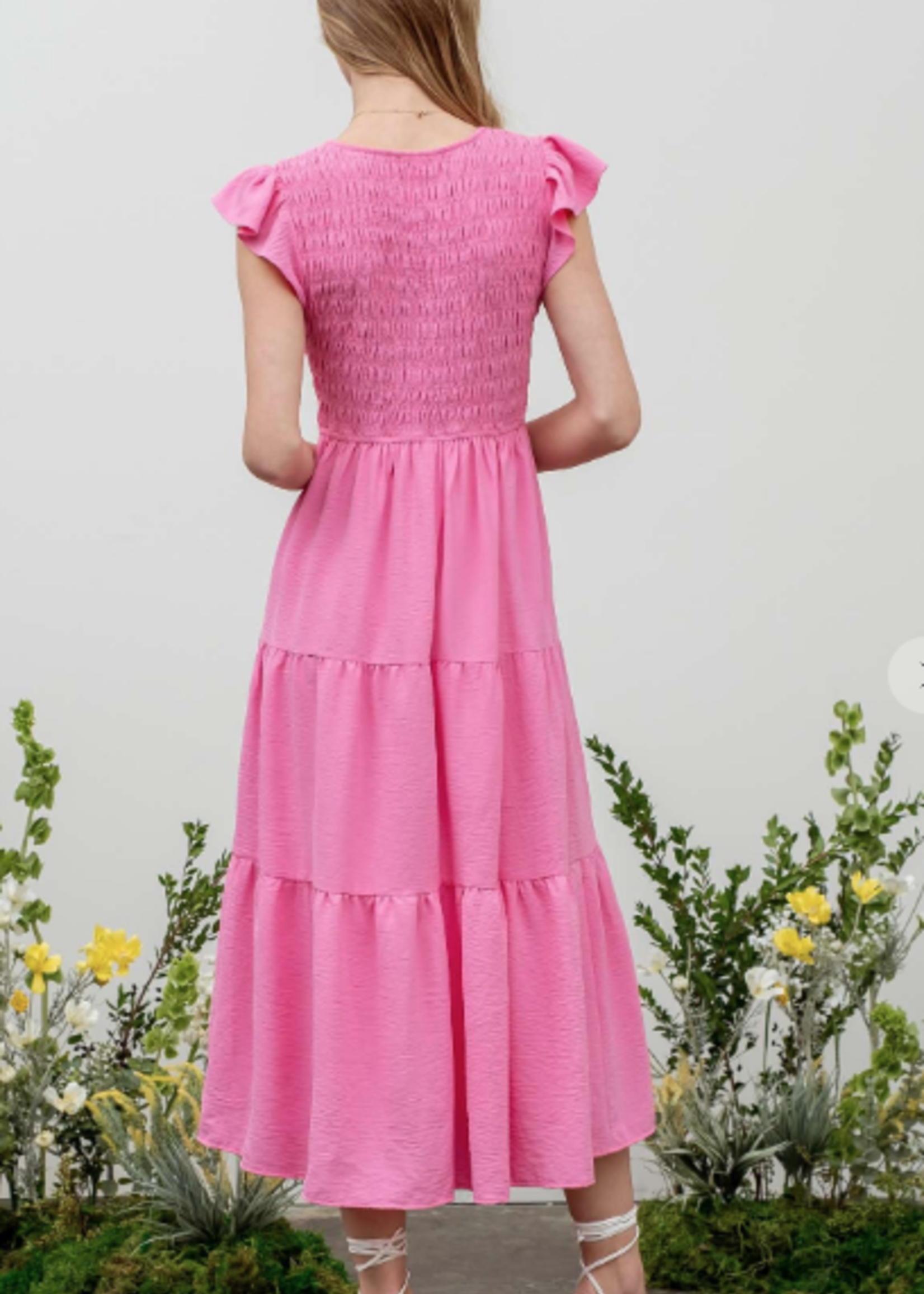 Pretty Pink Midi Dress