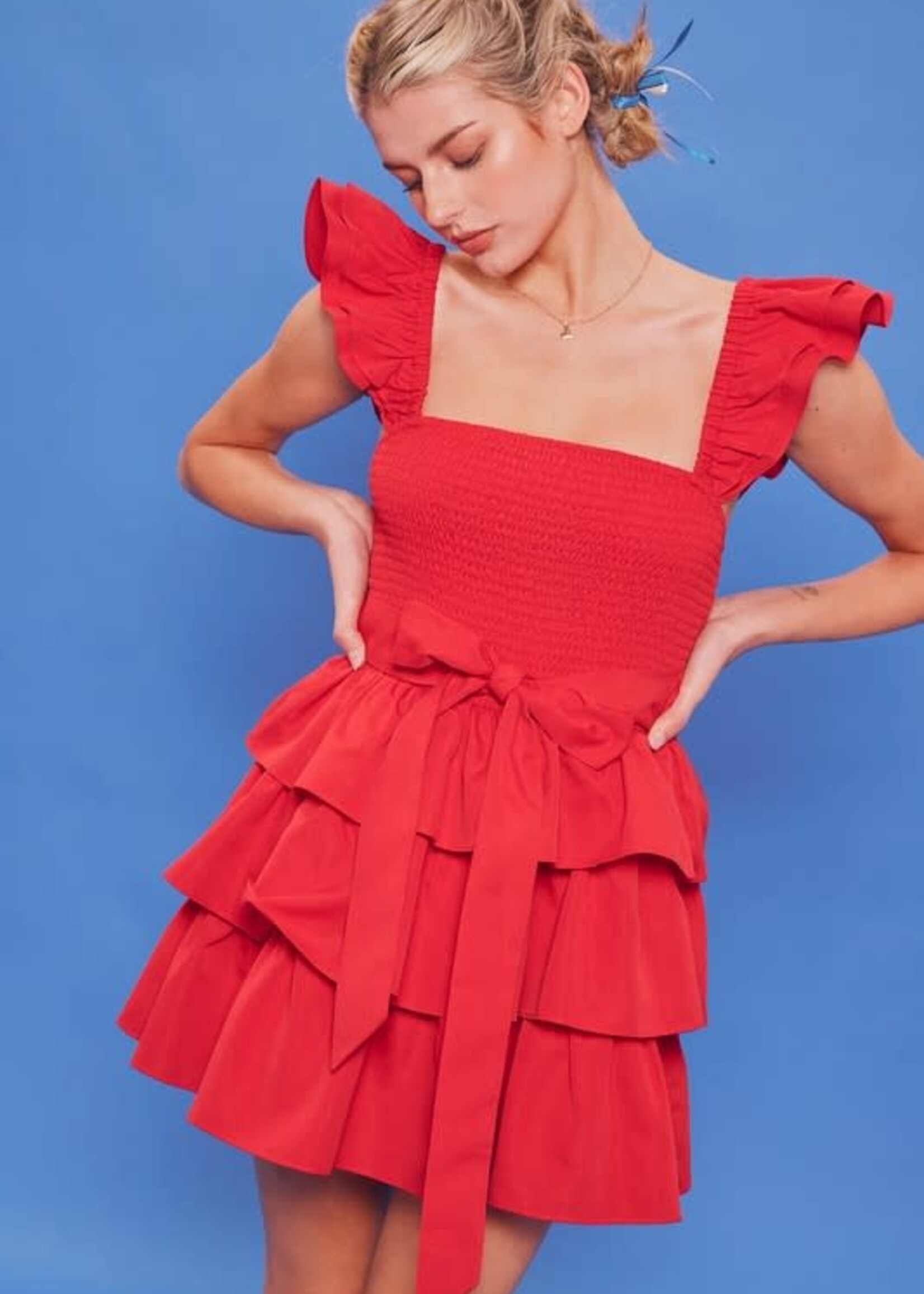 Ruffle It Up Red Romper