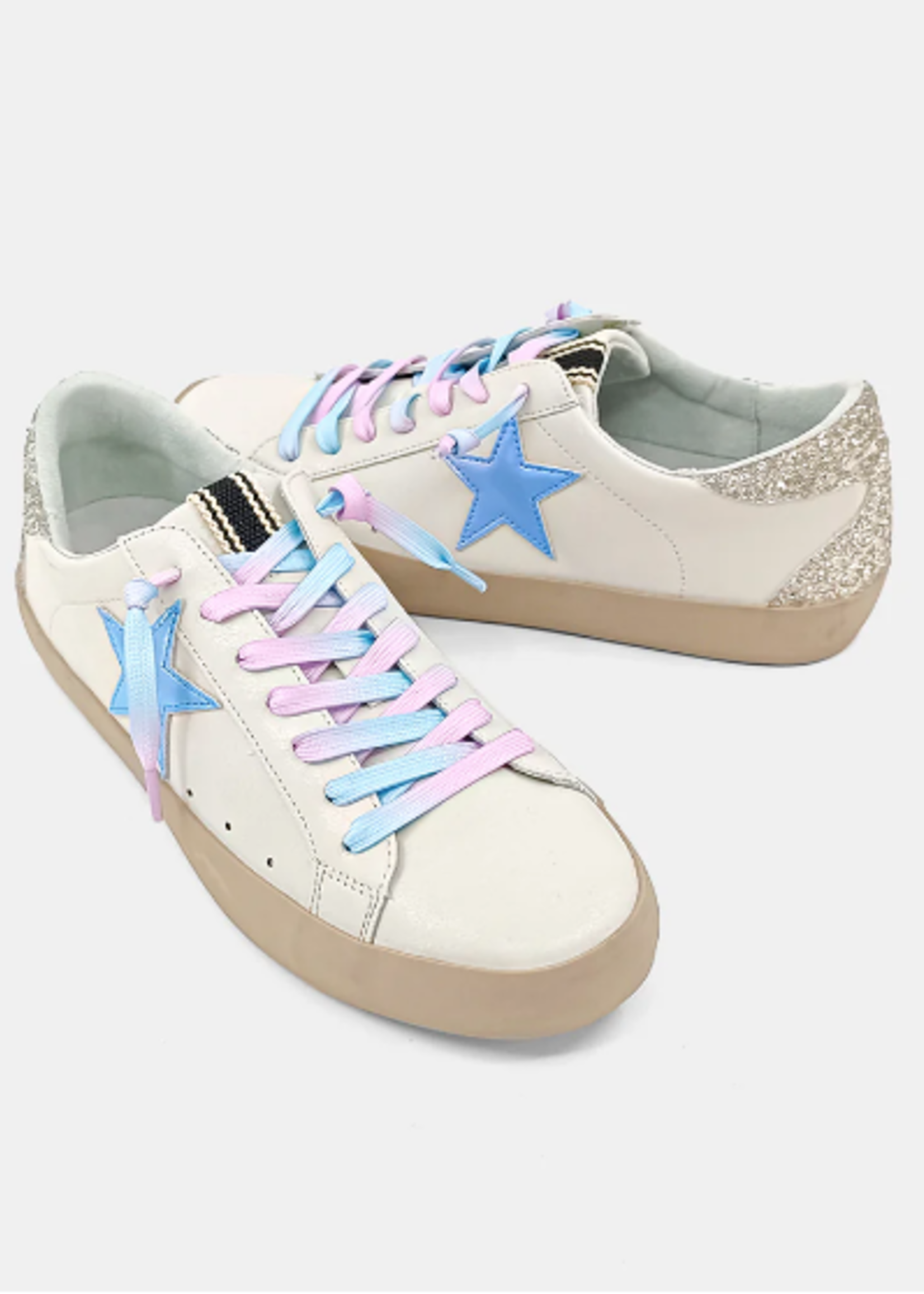 Paula Metallic Blue Sneakers