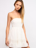 White Just Right Strapless LWD