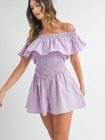 Celebrate The Moment Ruffle Lilac Romper