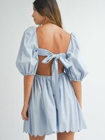 Cute Scallop Open Back Dress (2 Colors)