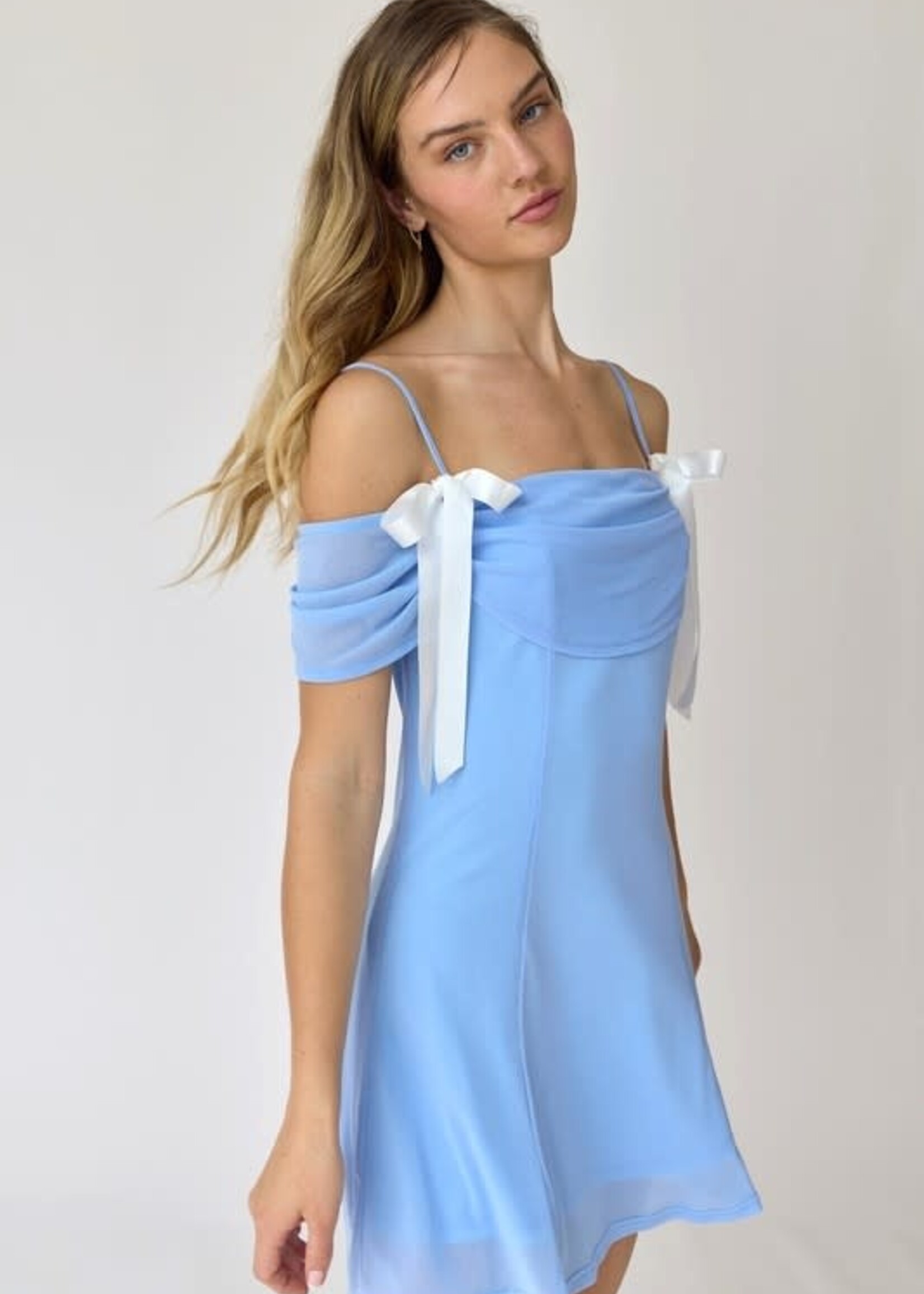 Little Little Blue Bow Dress