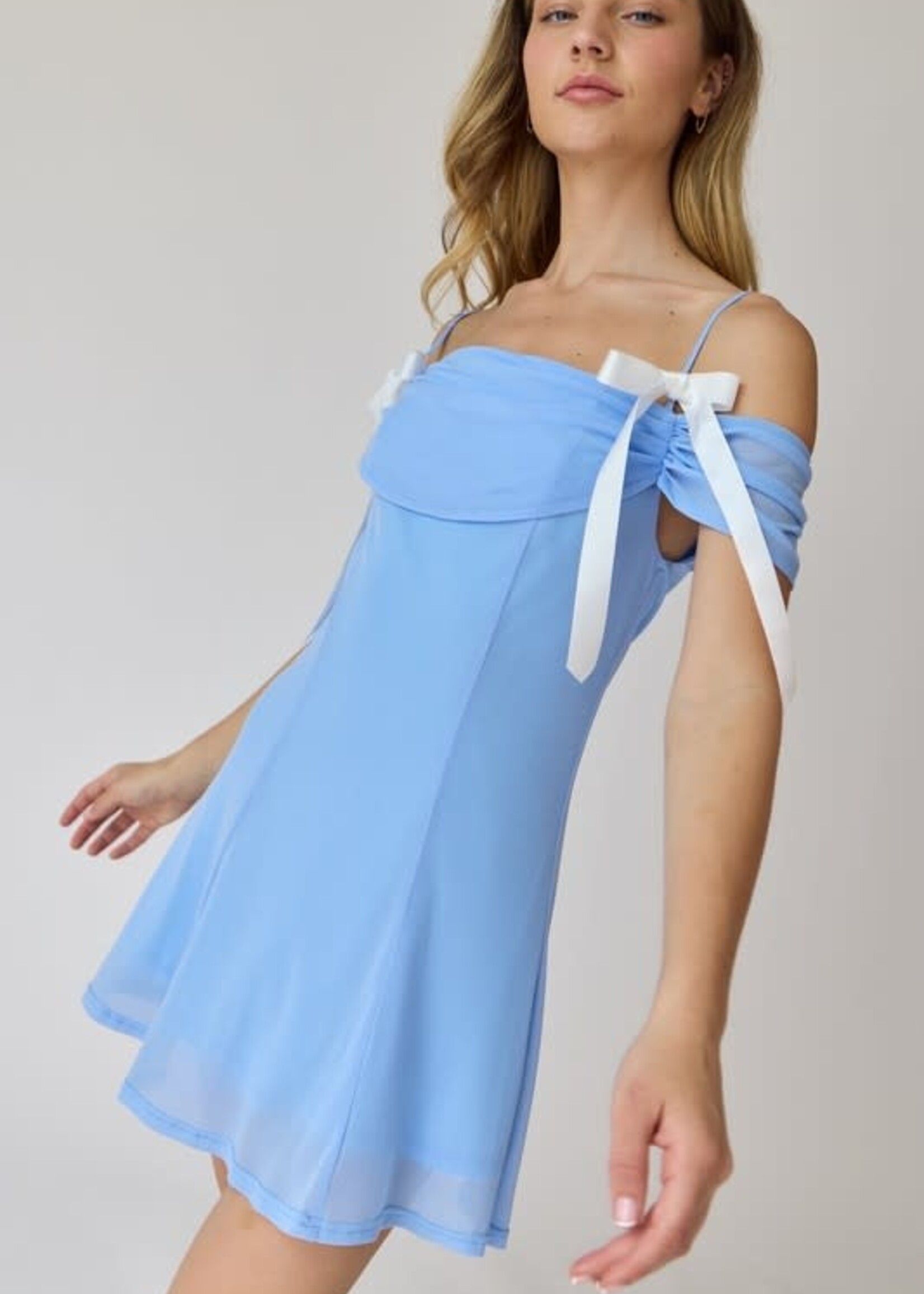 Little Little Blue Bow Dress