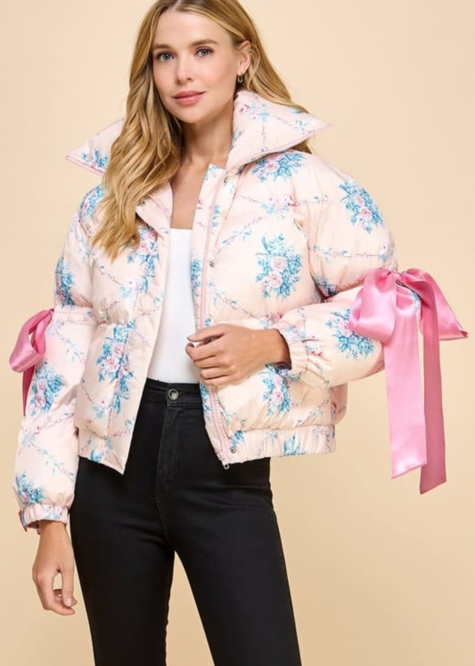 Floral Puffer Jacket (2 Colors) Cousin Couture
