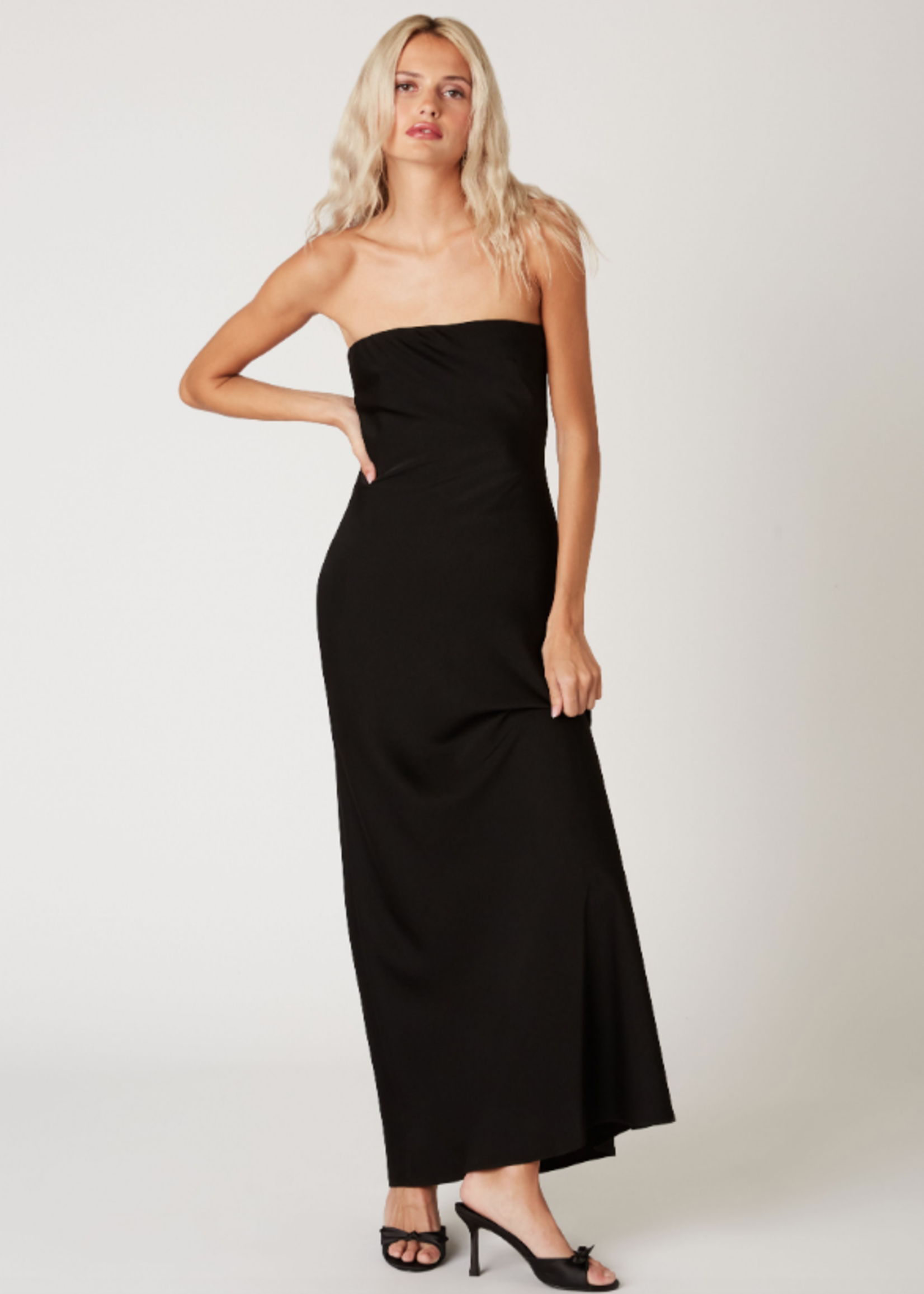 Beautiful Black Satin Dress