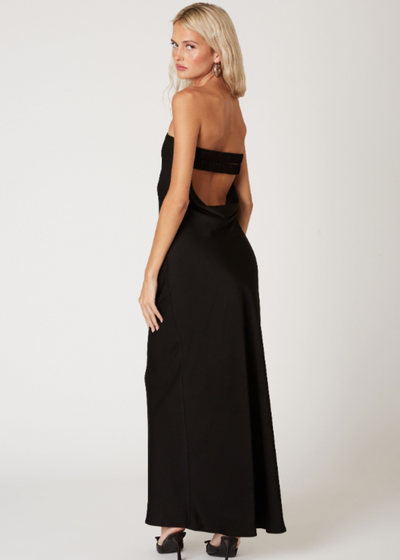 Beautiful Black Satin Dress