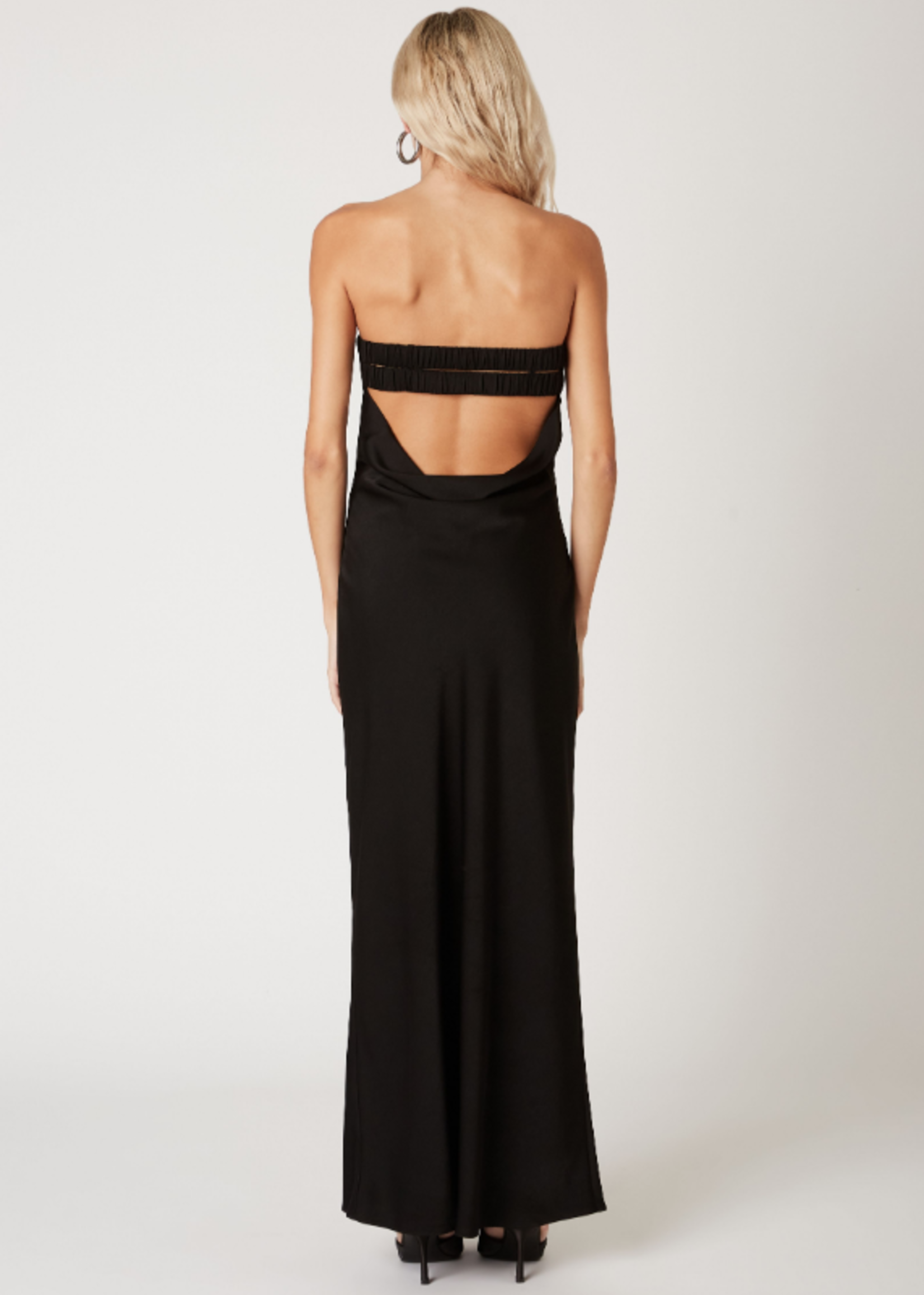 Beautiful Black Satin Dress