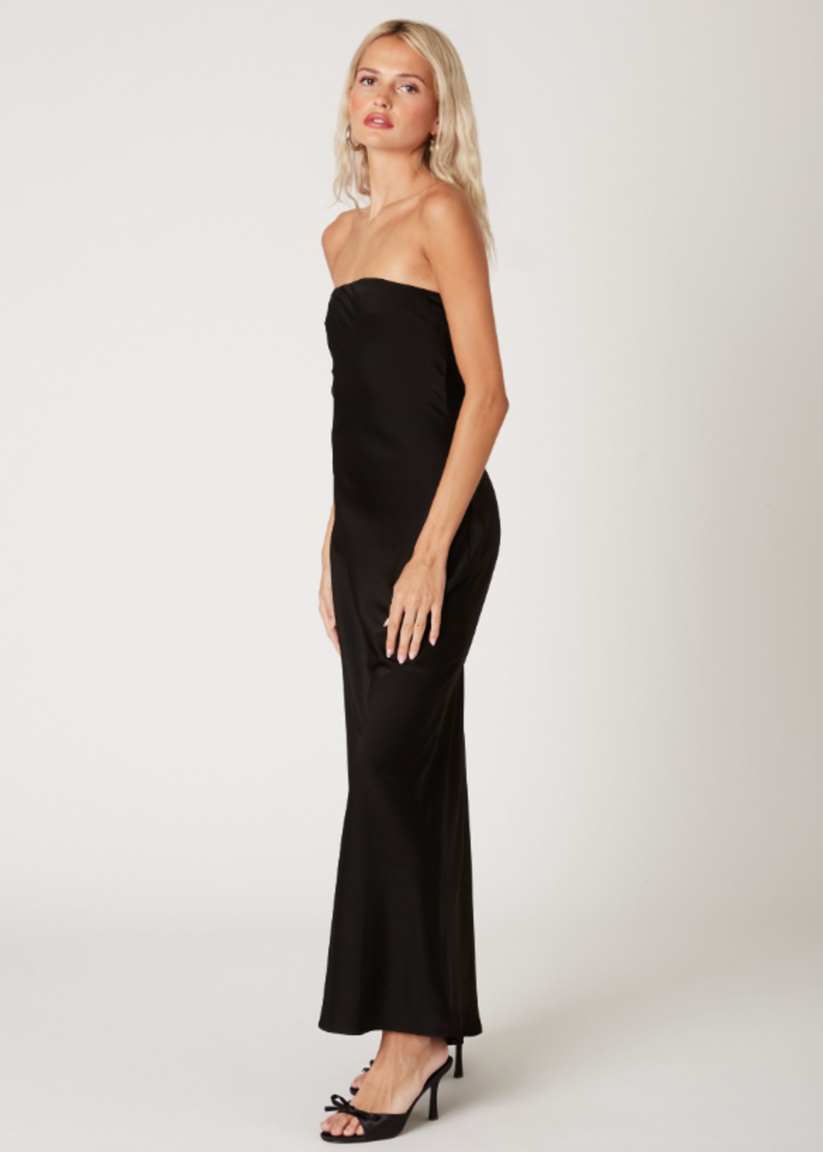 Beautiful Black Satin Dress