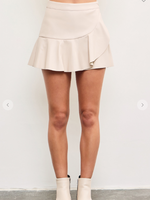 Leather Ruffle Skort (4 Colors)