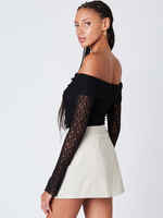 Love Of Neutral Leather Skort