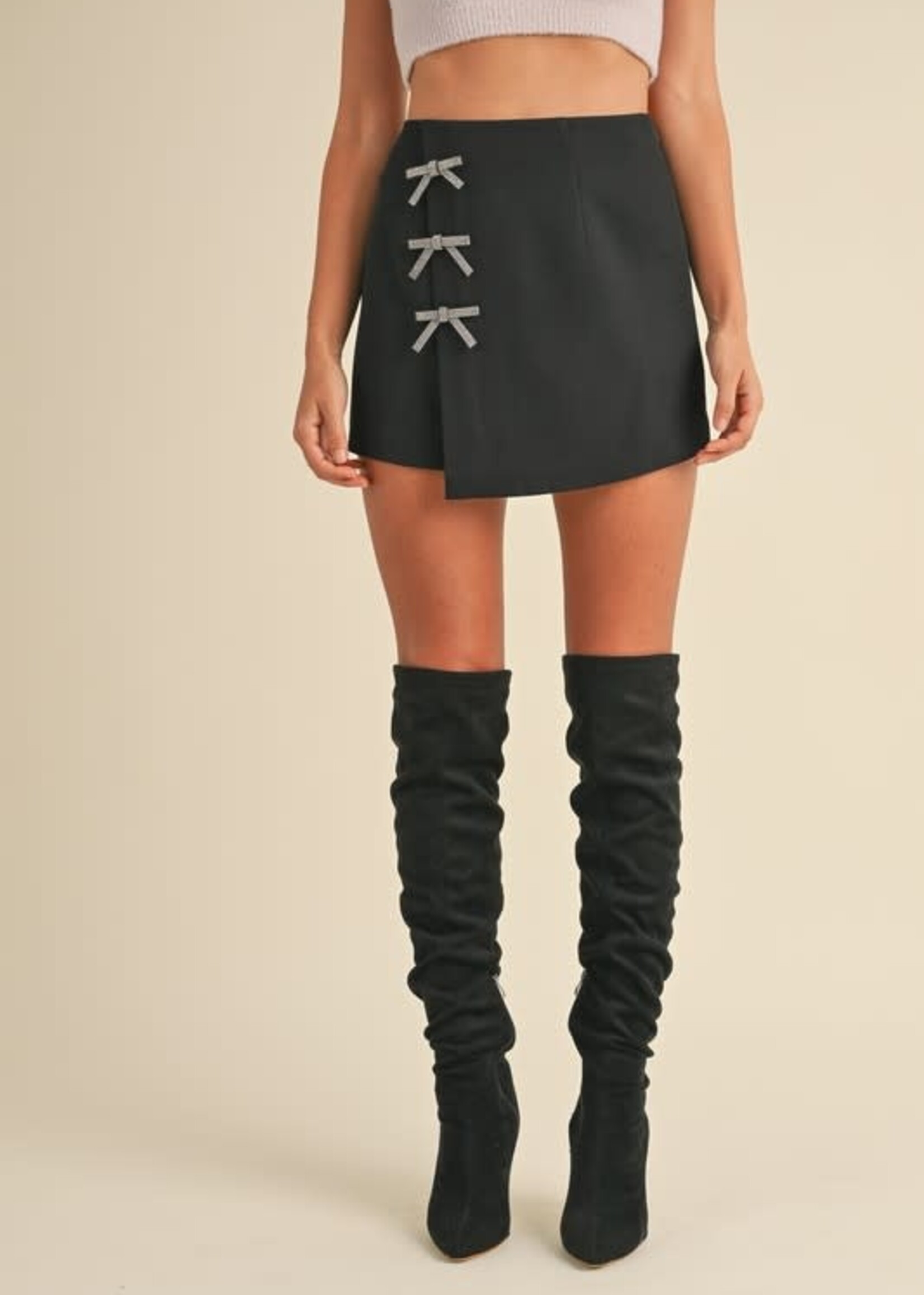 Sparkle Detail Black Skirt