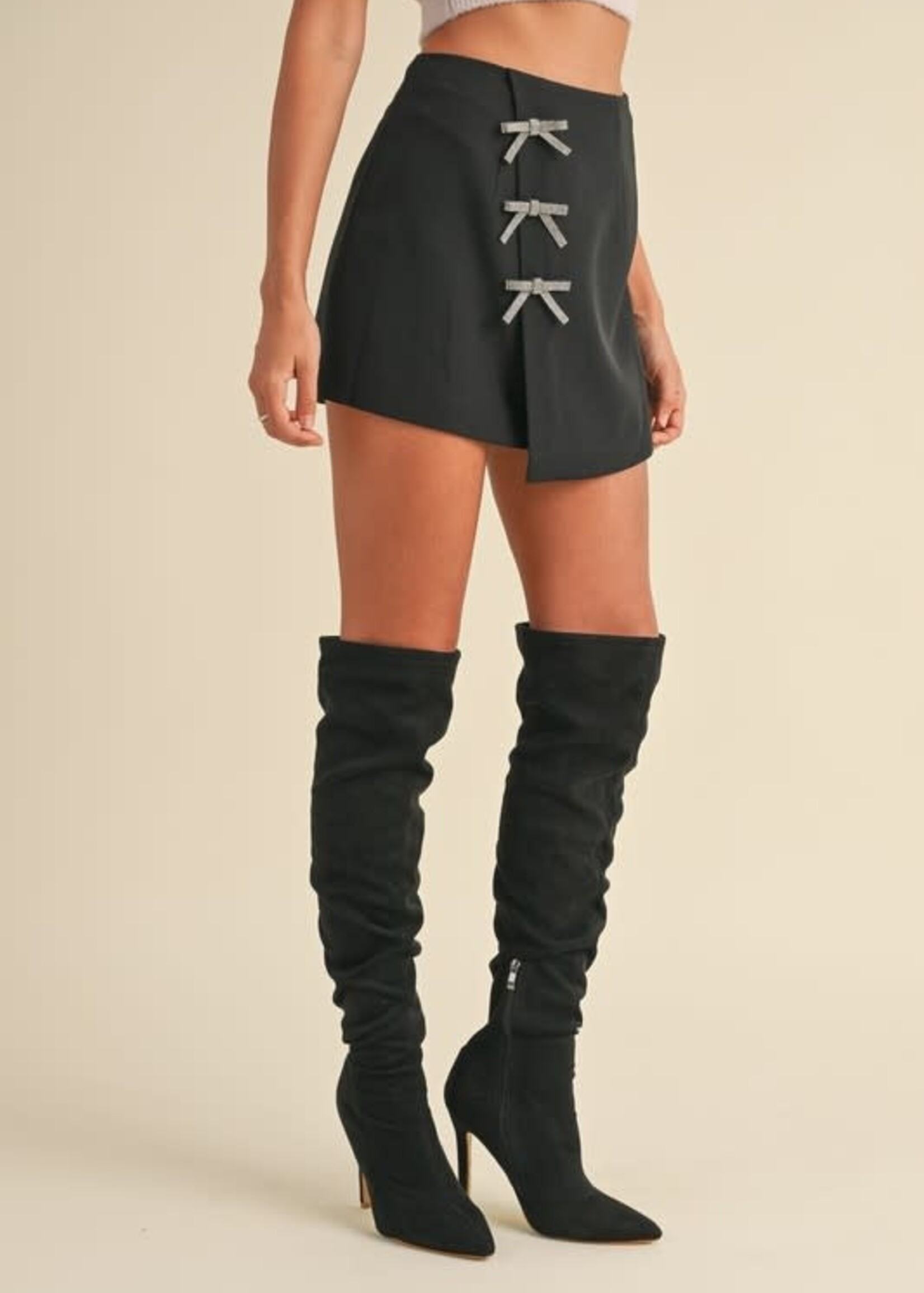 Sparkle Detail Black Skirt