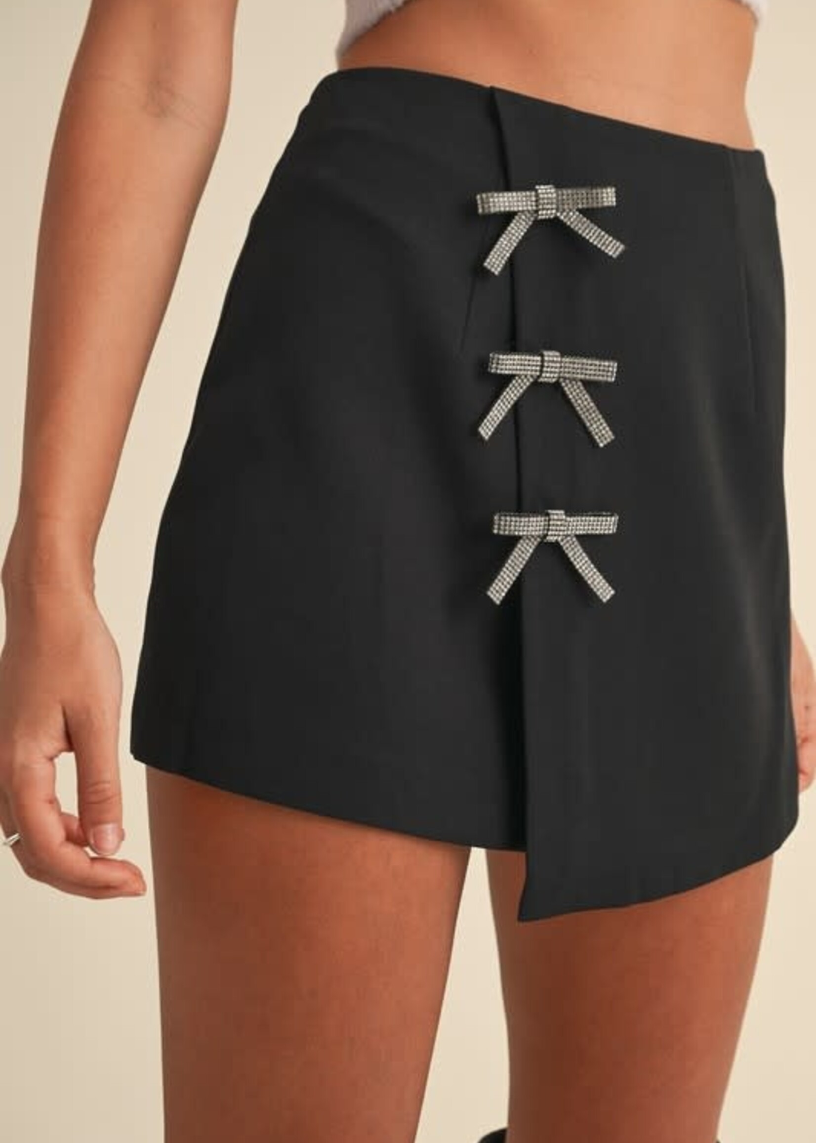 Sparkle Detail Black Skirt