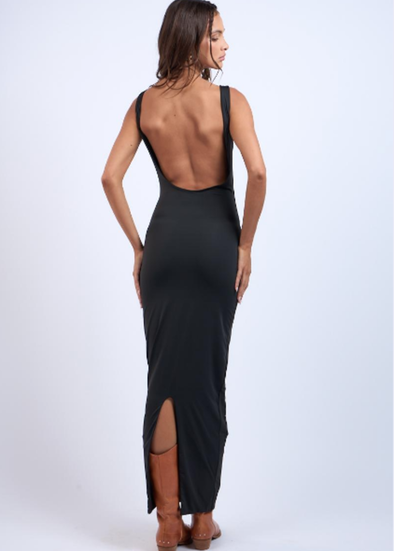 Open Topic Black Maxi Dress