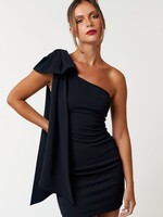 Beautiful Bow One Shoulder Dress (3 Colors)