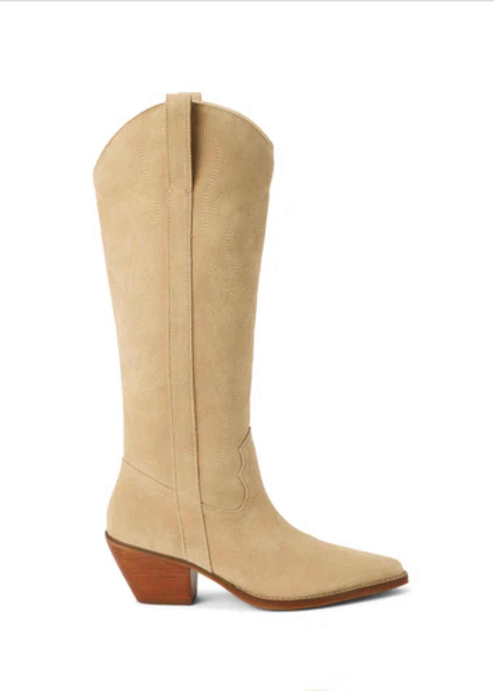 Matisse Cream Suede Tall Western Boots