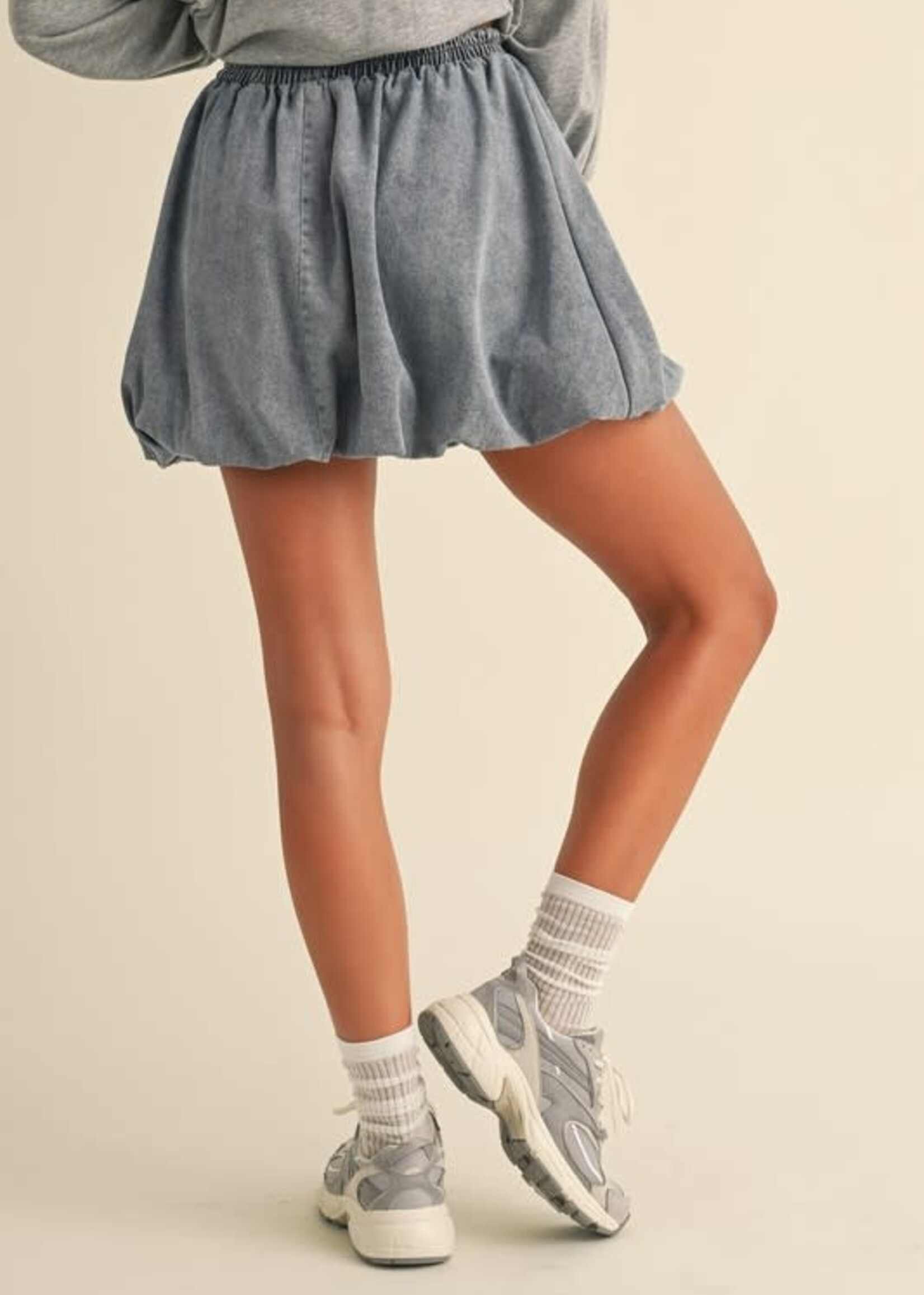 Denim Bubble Skirt