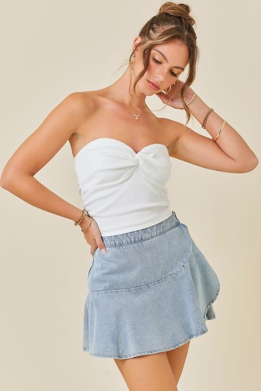 White Ruffle Skort main image 1
