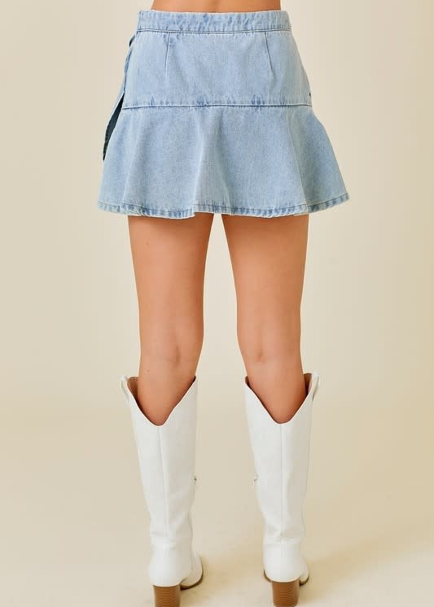 Denim Ruffle Skort (5 Colors)