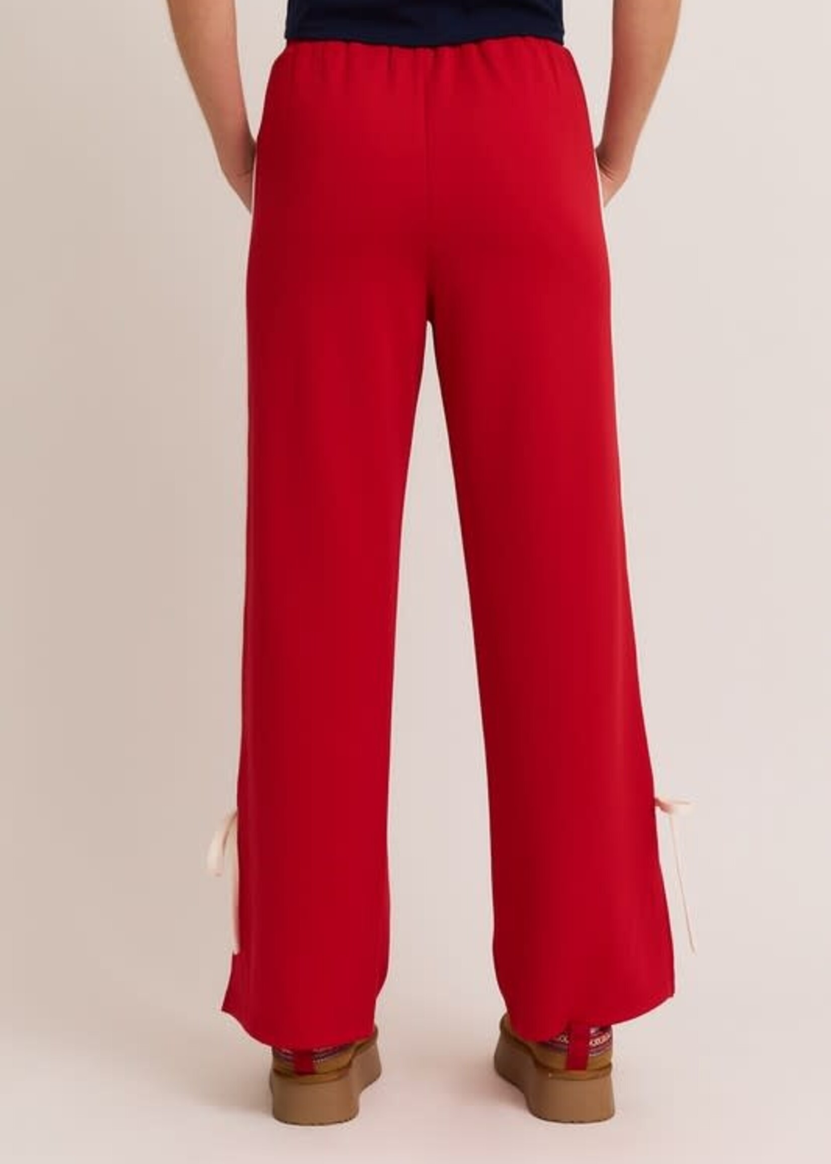 Bow Detail Red Joggers