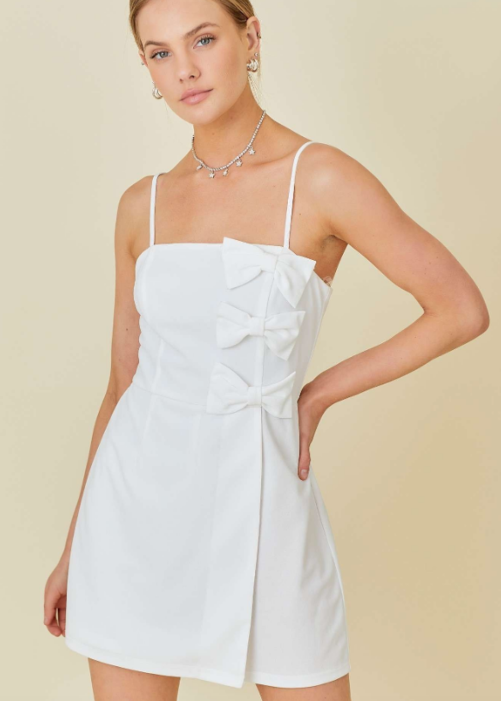 Pretty Bow White Romper