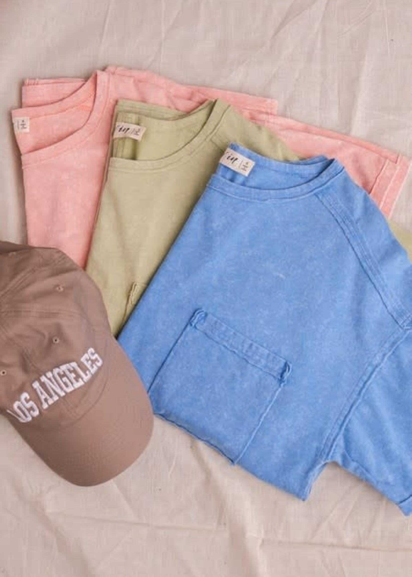 Bring It On Blue Washed Top