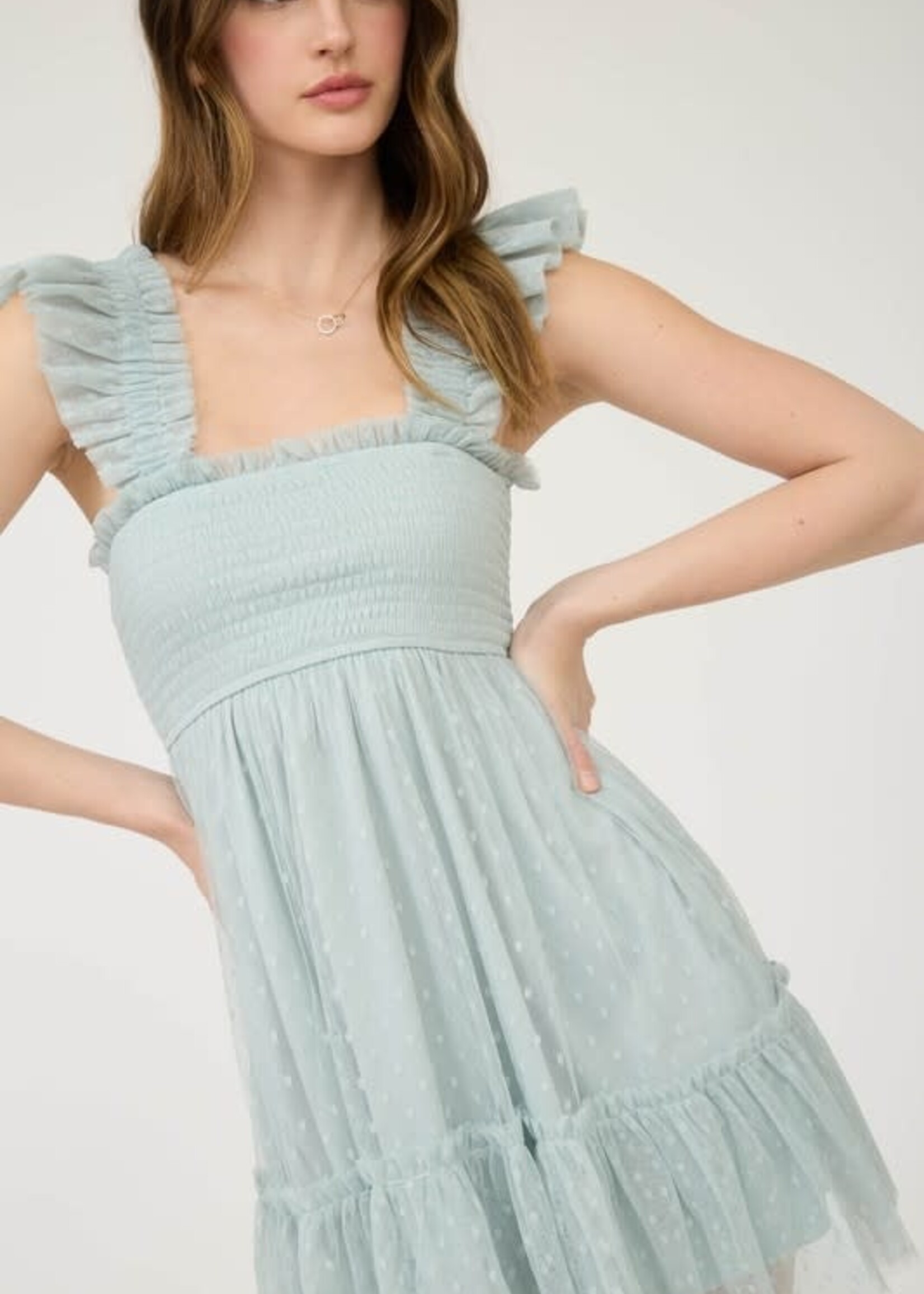 Chffon Ruffle Dress (4 Colors)