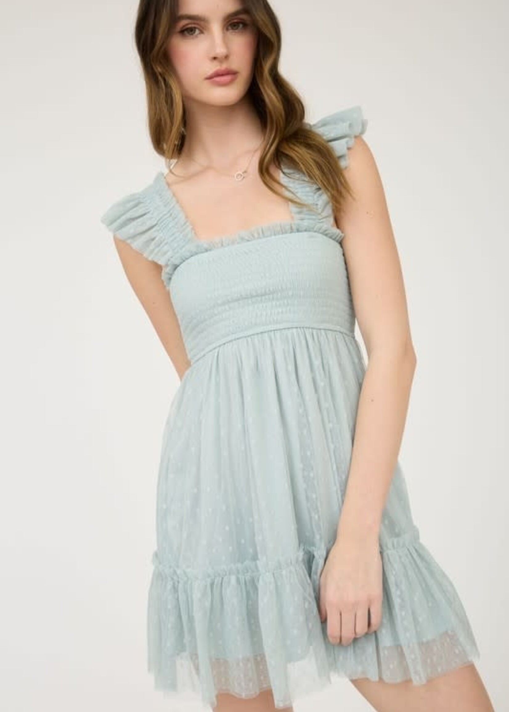 Chffon Ruffle Dress (4 Colors)