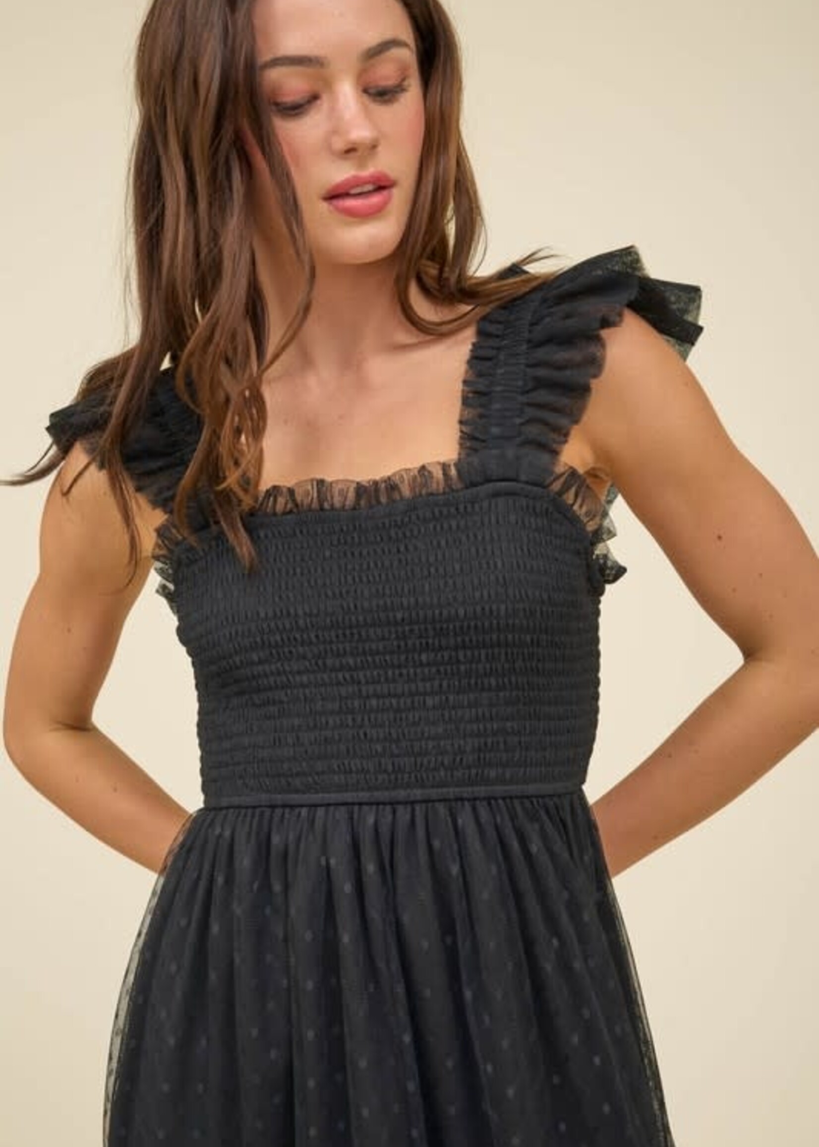 Chffon Ruffle Dress (4 Colors)