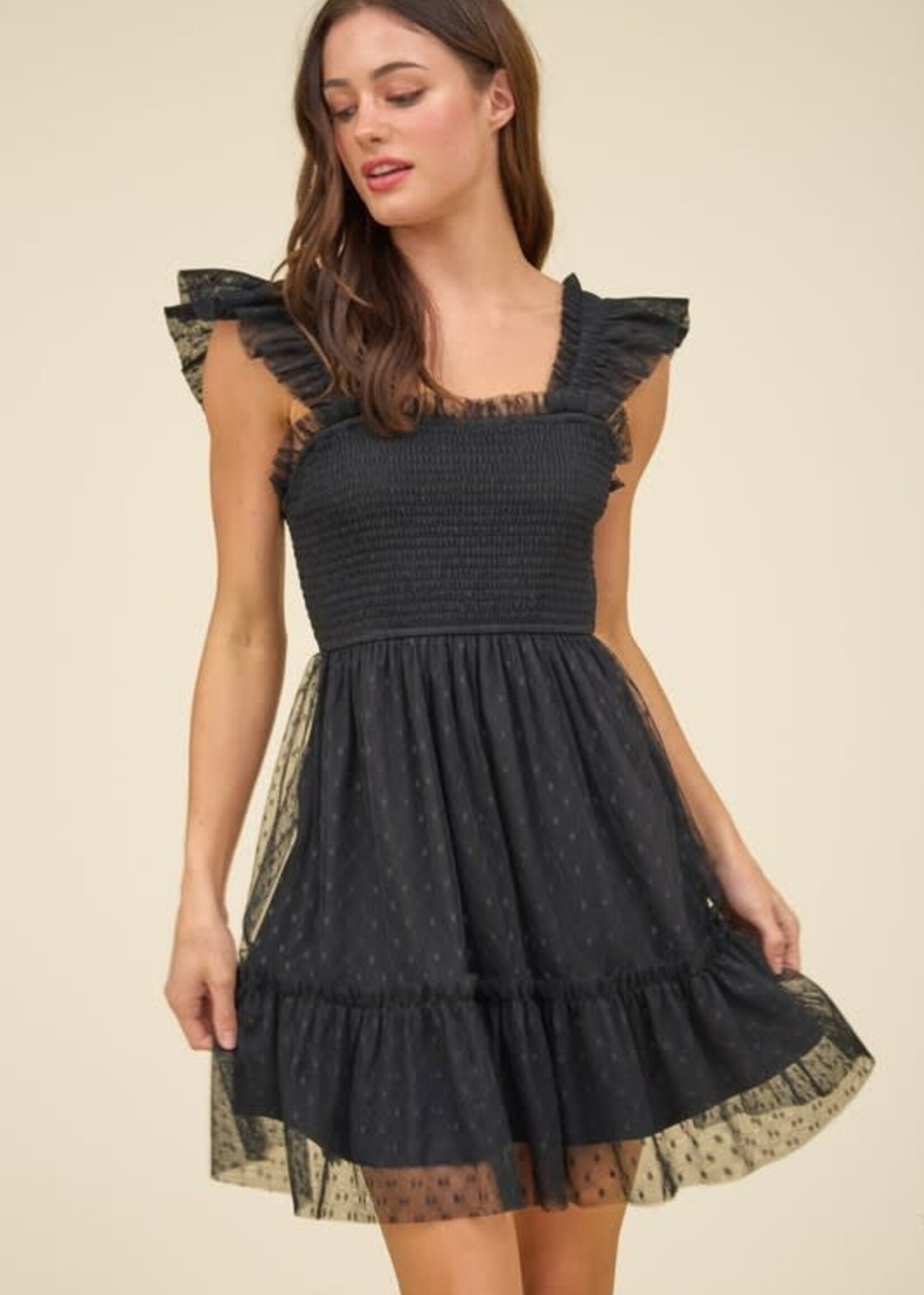 Chffon Ruffle Dress (4 Colors)