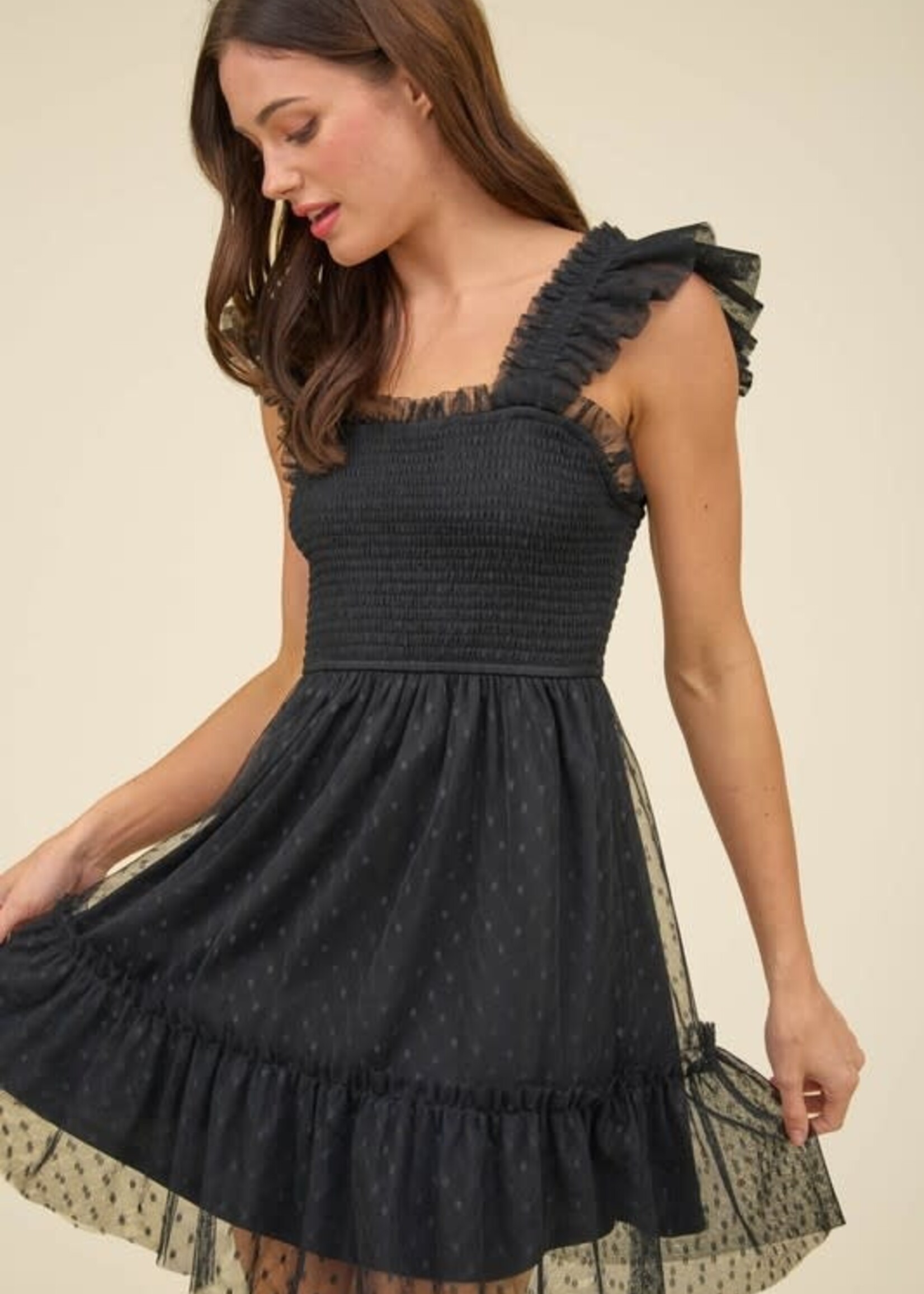 Chffon Ruffle Dress (4 Colors)