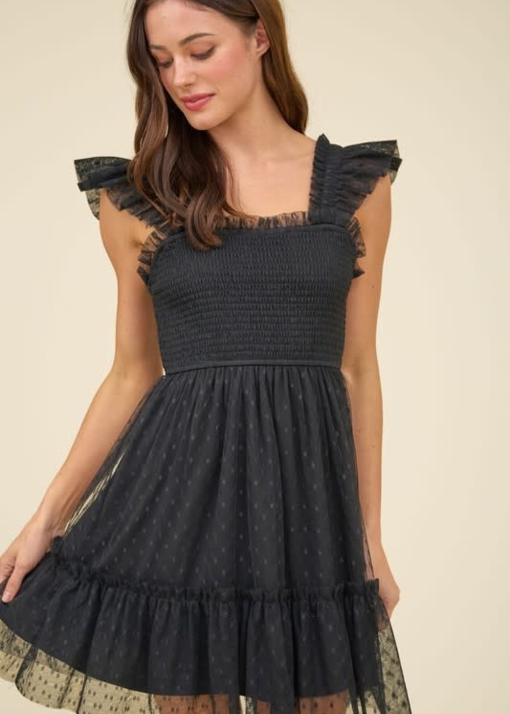 Chffon Ruffle Dress (4 Colors)