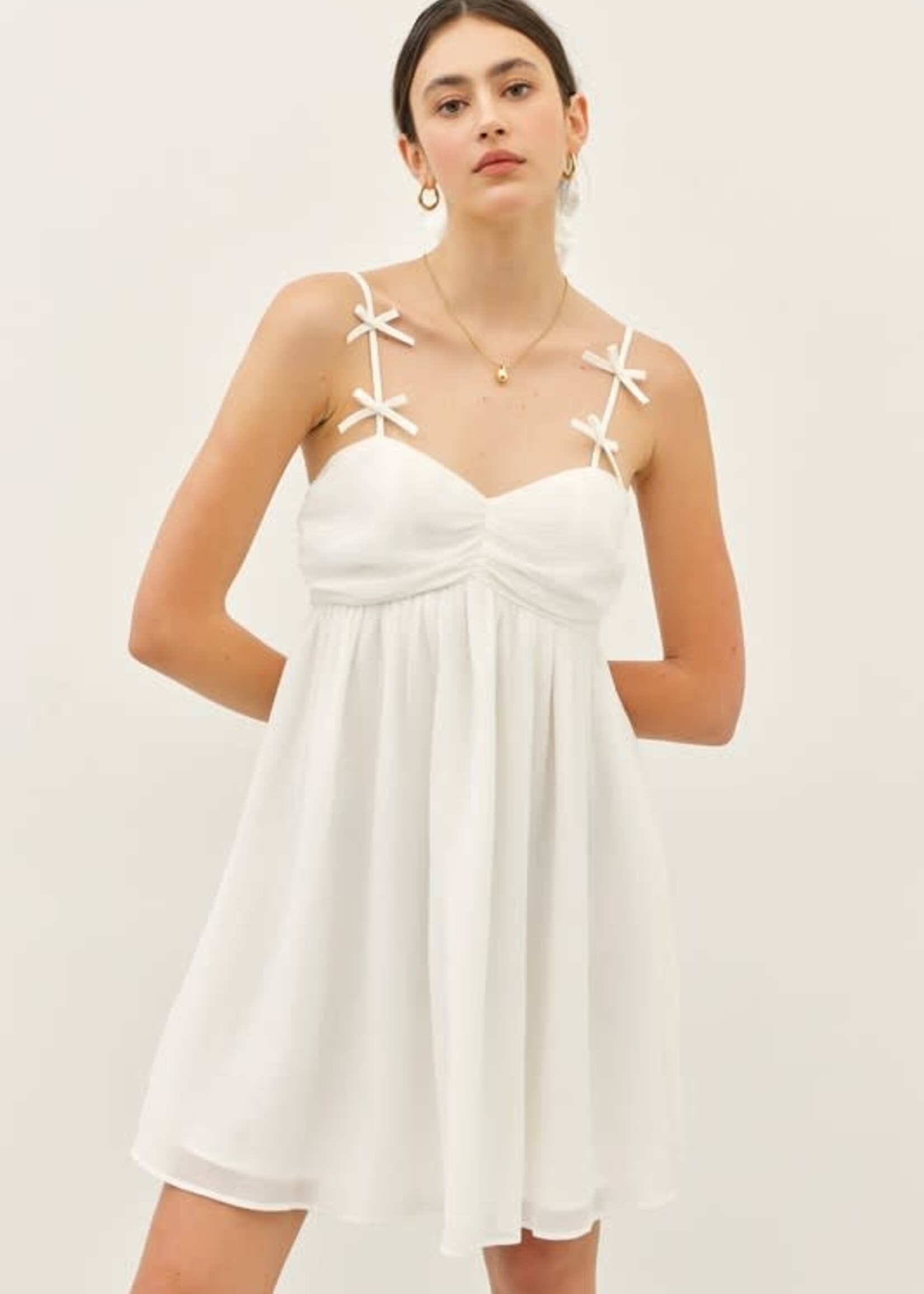 Little White Bow Detail Dress