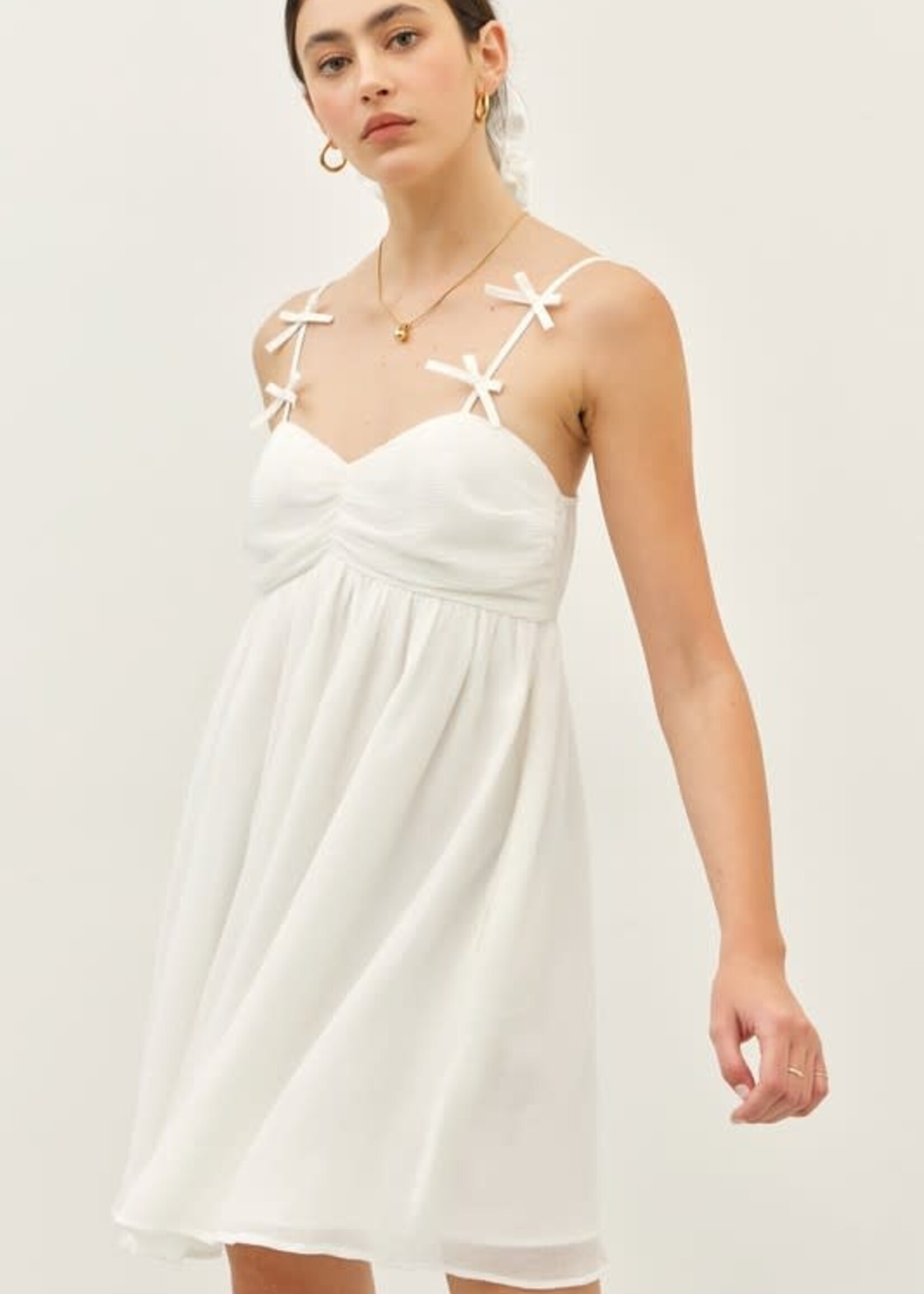Little White Bow Detail Dress