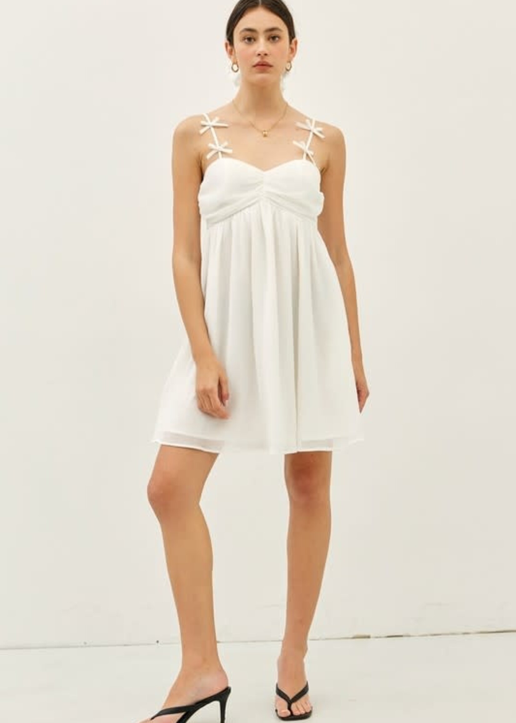 Little White Bow Detail Dress