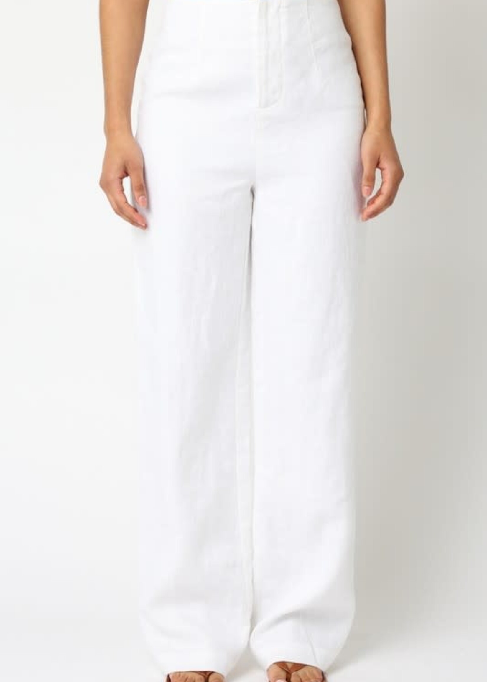 Easy Breezy White Linen Pants