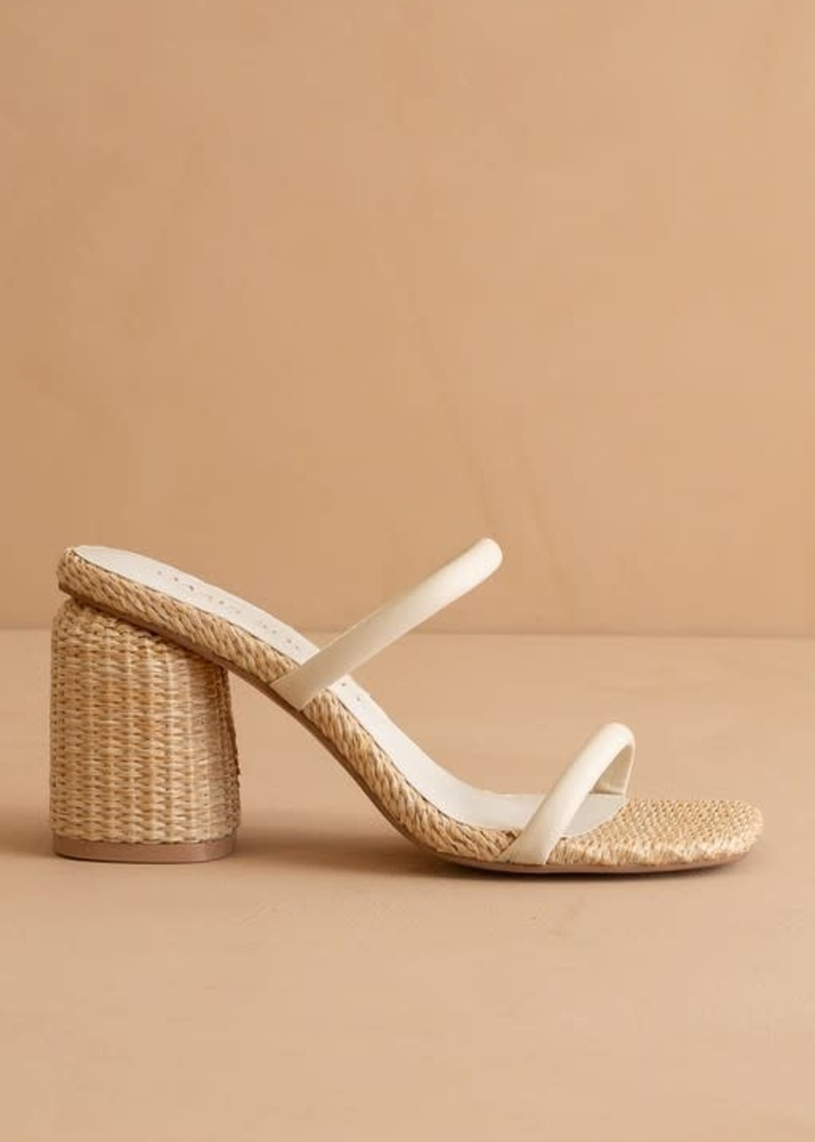 Neutral Rattan Heels