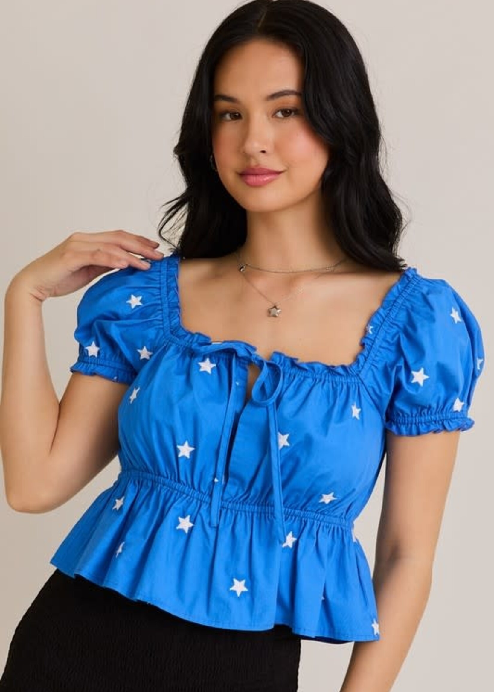 Star Spangle Blue Top