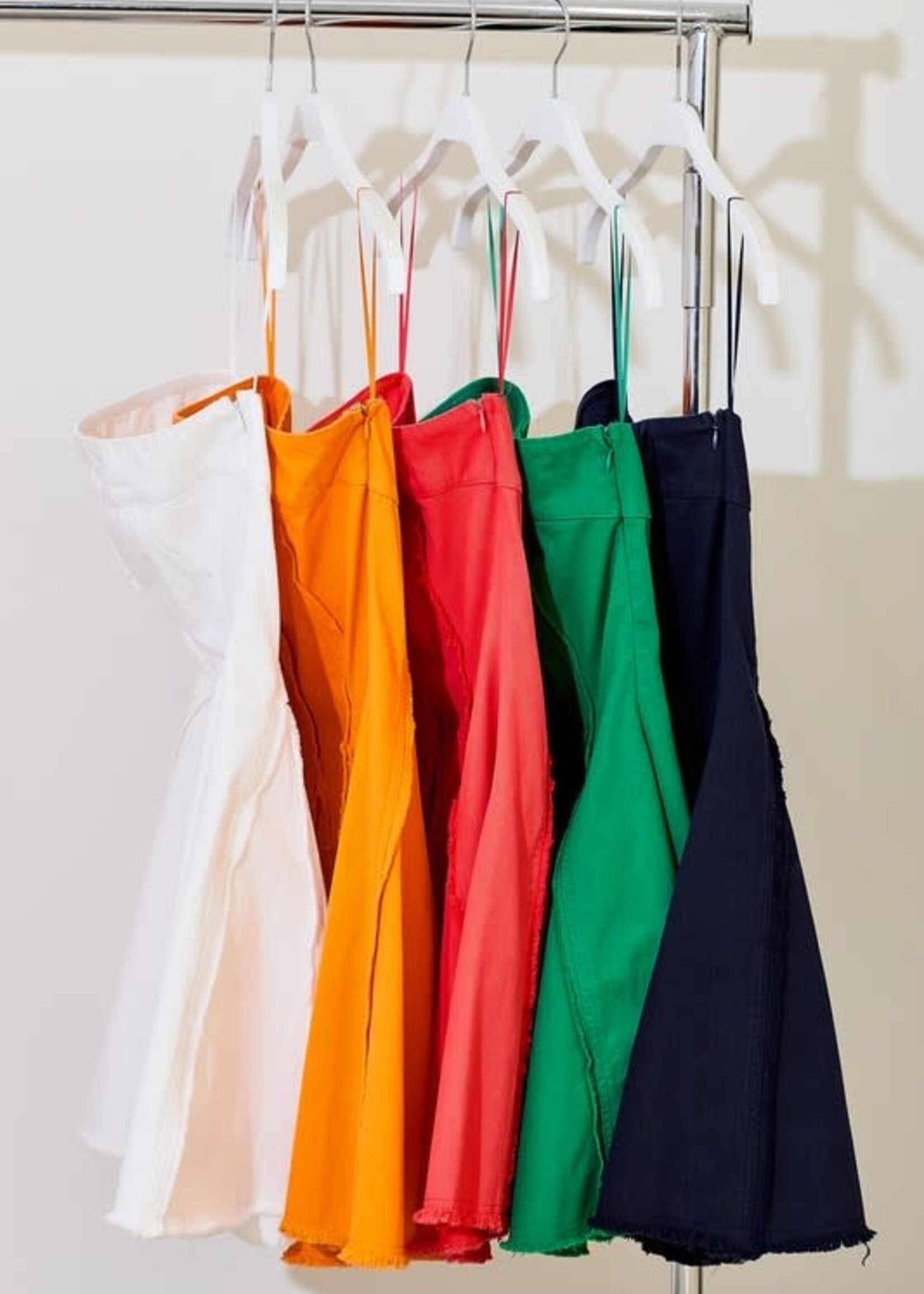 Frayed Denim Dress (6 Colors)