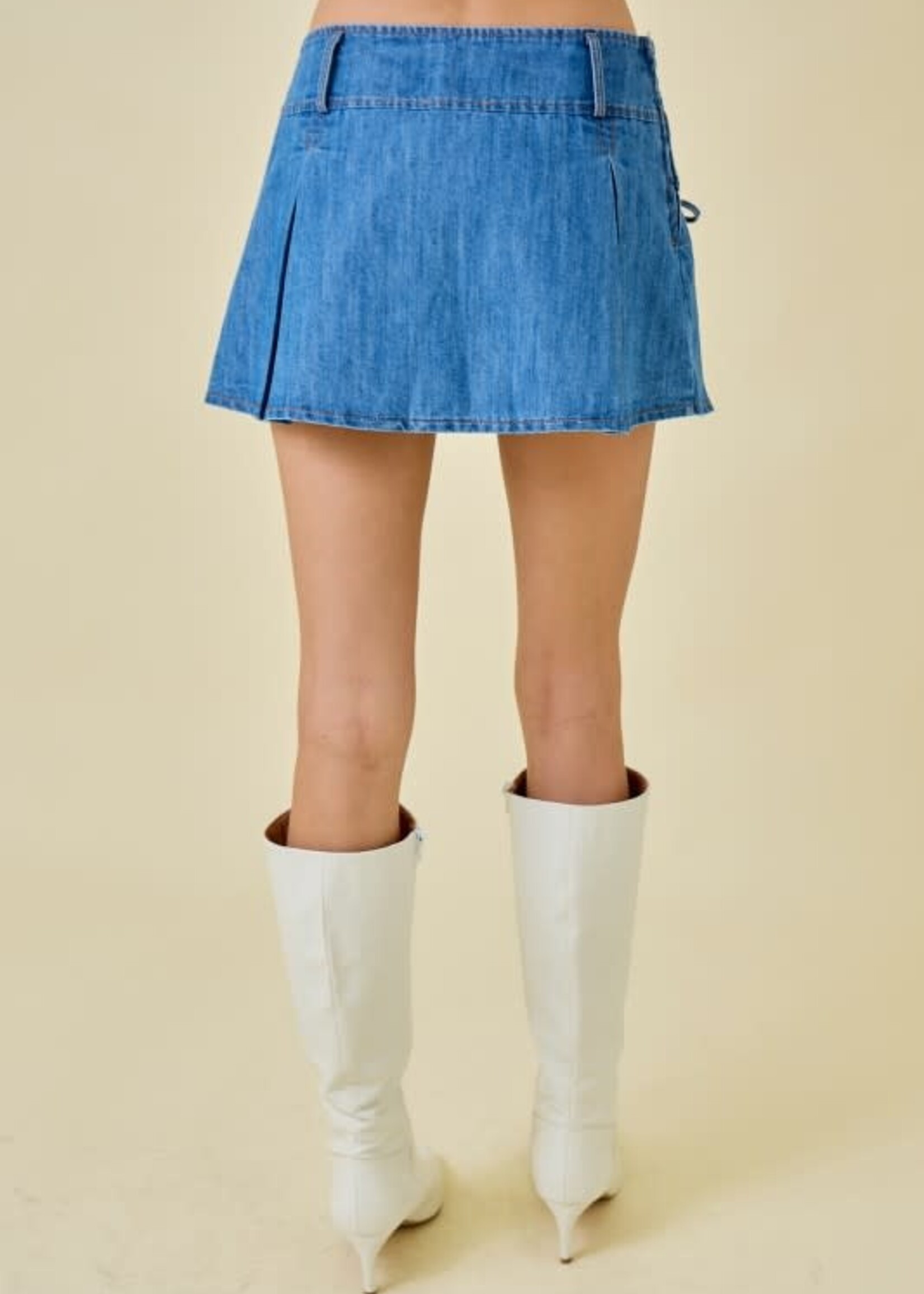 Cute Denim Bow Skort