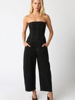Black Denim Jumpsuit