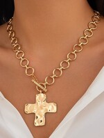 Hammered Cross Necklace (2 Colors)